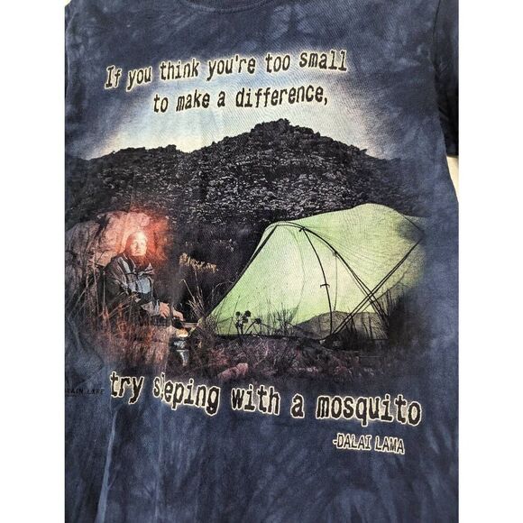 The Mountain Mosquito T-shirt size Small blue tie dye dali llama quote S/S - Picture 3 of 4